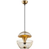 Opviq lights viseča svetilka v zlati barvi s kovinskim senčnikom ø 30 cm telmander – Cene