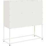 vidaXL Komoda bela 100,5x39x107 cm hladno valjano jeklo | Shoptok.si