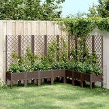  Vrtna sadilica s rešetkom smeđa 200 x 160 x 142 cm PP Cijene