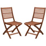 Garden Pleasure Vrtni stoli v kompletu 2 ks iz masivnega lesa v naravni barvi Savannah – | Shoptok.si