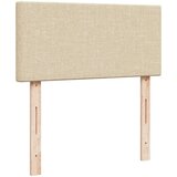 vidaXL Otomanski okvir kreveta s madraca krem 90x190cm od tkanine | shoptok.hr