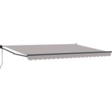 vidaXL Avtomatska retraktibilna tenda svetlo siva 450x300 cm, Tenda za zamenjavo materiala za 4,5x3 m okvir svetlo siva | Shoptok.si