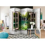 Artgeist PARAVAN 225/172/3 cm zelena, sivobela | Shoptok.si