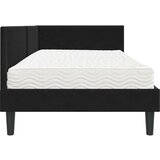  Kutni krevetni okvir s madracem Ostalo 2 pcs Crna Baršun | shoptok.hr
