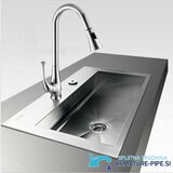  Suvremena LED kuhinjska ili kupaonska slavina s tušem | Univerzalna špina EYN 698<span> - </span>Krom, glava s tušem i s okruglim mazom – obje opcije Cijene