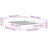  Krevetna konstrukcija Voštano smeđa 120 x 190 cm | shoptok.hr