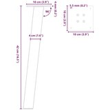 vidaXL Noge za mizo za kavo 4 kosi črna 42 cm jeklo | Shoptok.si