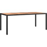  7-dijelni vrtni bistro set od poliratana s jastucima crni | shoptok.hr