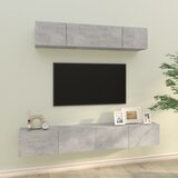 The Living Store Komplet TV omaric 4-delni betonsko siv inženirski les - Komplet TV Omaric, (21374215) Cene