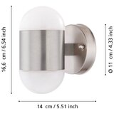 Eglo 75392 - LED spoljno zidno svetlo MEROLA 2xLED/3,7W/230V IP44 matni hrom | Eponuda.com