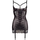 Abierta Fina - Satenska sjajna haljina s prsima (crna) - 80B/M | shoptok.hr