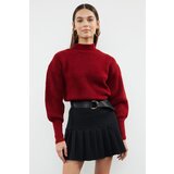 Trendyol Burgundy Soft Textured Basic Knitwear Sweater Cene