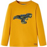 vidaXL Otroška majica z dolgimi rokavi oker 116 | Shoptok.si