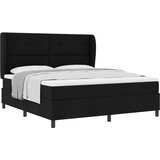  s opruga kutije s uzglavljem Crna 180 x 200 cm tkanina | shoptok.hr