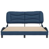  Okvir kreveta s LED svjetlima plavi 160 x 200 cm od tkanine | shoptok.hr