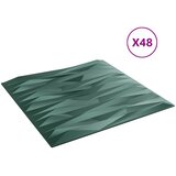  Zidne panele 48 pcs Kamen zelena 50 x 50 cm XPS pjena | shoptok.hr
