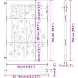 vidaXL Vrtna vrata Drugo Črna 105 x 150 cm Jeklo s prašnim premazom | Shoptok.si
