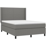  box spring s madracem LED tamnosivi 140x200 cm tkanina | shoptok.hr
