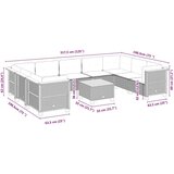 vidaXL 10-dijelni set vrtnih sofa s jastucima crni od poliratana | shoptok.hr