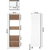 Ormarić Omara za hladilnik črna 60x57x207 cm iverna plošča | Shoptok.si