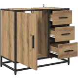 vidaXL Kopalniška omara za umivalnik artisan hrast 65 x 33 x 60 cm | Shoptok.si