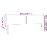  Posteljno vzglavje modro 180x5x78/88 cm blago, (20932757) | Shoptok.si