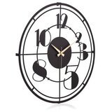 WALLXPERT dekorativni metalni zidni sat netro new black u