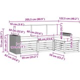  Set vanjskih sofa 4 kom. Prirodna i svjetlosiva | shoptok.hr