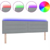  LED uzglavlje s linijama dizajna svjetlosivo 90 cm tkanina | shoptok.hr