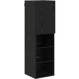  Komplet stenske TV omarice z LED lučmi 7 pcs Črna Orehovina, (5000112993) | Shoptok.si