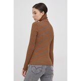 Levi's Longsleeve ženski, rjava barva, | Shoptok.si