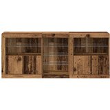 Konzola stranska omarica z LED lučmi Stari les 162x37x67 cm Inženirski les | Shoptok.si