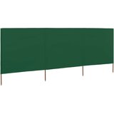  Vjetrobran s 3 panela od tkanine 400 x 120 cm zeleni | shoptok.hr