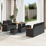  Sjedeća garnitura za vrt 10 kom. 7-Broj sjedala Bež 204 x 179 x 85 cm | shoptok.hr