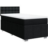  Krevet s oprugama i madracem crni 90x200 cm od tkanine | shoptok.hr