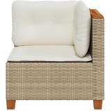  Kutna vrtna sofa s jastucima bež od poliratana | Shoptok.si