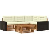  Set vanjskih sofa 5 pcs Prirodna i krem 79 x 79 x 37 cm | shoptok.hr