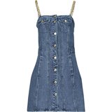 Michael Kors Kratke obleke CHAIN STRAP DENIM DRESS Modra Cene