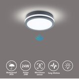  Brilagi - LED spoljašnja svetiljka sa senzorom BENE LED/18W/230V, prečnika 22 cm, IP54 | Eponuda.com