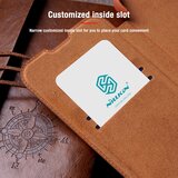 Nillkin Qin Leather Pro preklopna maska sa štitnikom za kameru za iPhone 13 - Brown | shoptok.hr