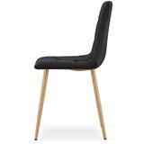 KARA stolica - crni baršun / noge u boji drveta x 4 | shoptok.hr