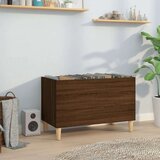 vidaXL Omarica za gramofonske plošče rjavi hrast 74,5x38x48cm inž. les | Shoptok.si