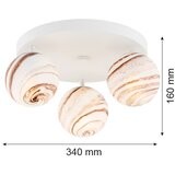  argon 6291 - plafonsko svetlo fabio 3xE14/7W/230V alabaster bela | Eponuda.com