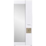 Voleo garderobna omara bela, barve hrasta | Shoptok.si