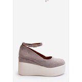 Boto Women's Grey Wedge Espadrilles Malla | Shoptok.si