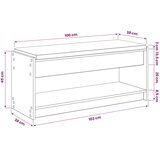 Klupa za cipele s jastučićem Hrast artisan 103 x 38 x 45 cm - 103 x 38 x 45 cm | shoptok.hr