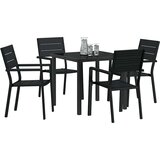  Vrtni set za objed 5 pcs Crna Čelik s prahom premazan | Eponuda.com