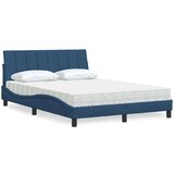  Krevet s madracem plavi 140 x 190 cm od tkanine | shoptok.hr