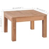  Stolić za kavu od masivne tikovine prirodni 60 x 60 x 40 cm | shoptok.hr