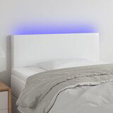 The Living Store LED posteljno vzglavje belo 80x5x78/88 cm umetno usnje - LED Vzglavje, (21660169) | Shoptok.si